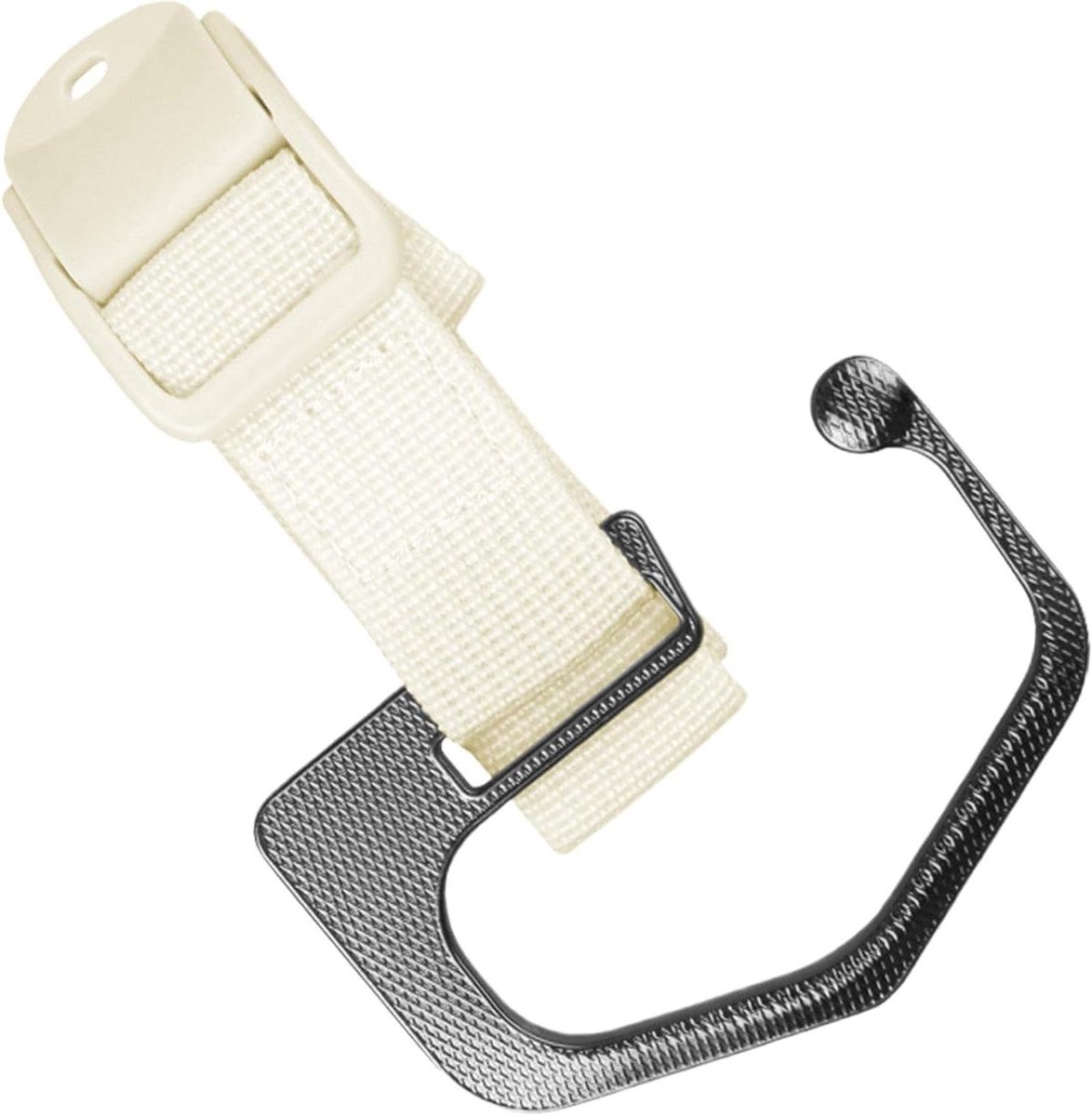 Kinderwagen Hanger - Wandelwagen Clips - Spullen Ophangen - Verstelbare Gespriemen - 5.99 x 8 x 2.01 cm - Beige