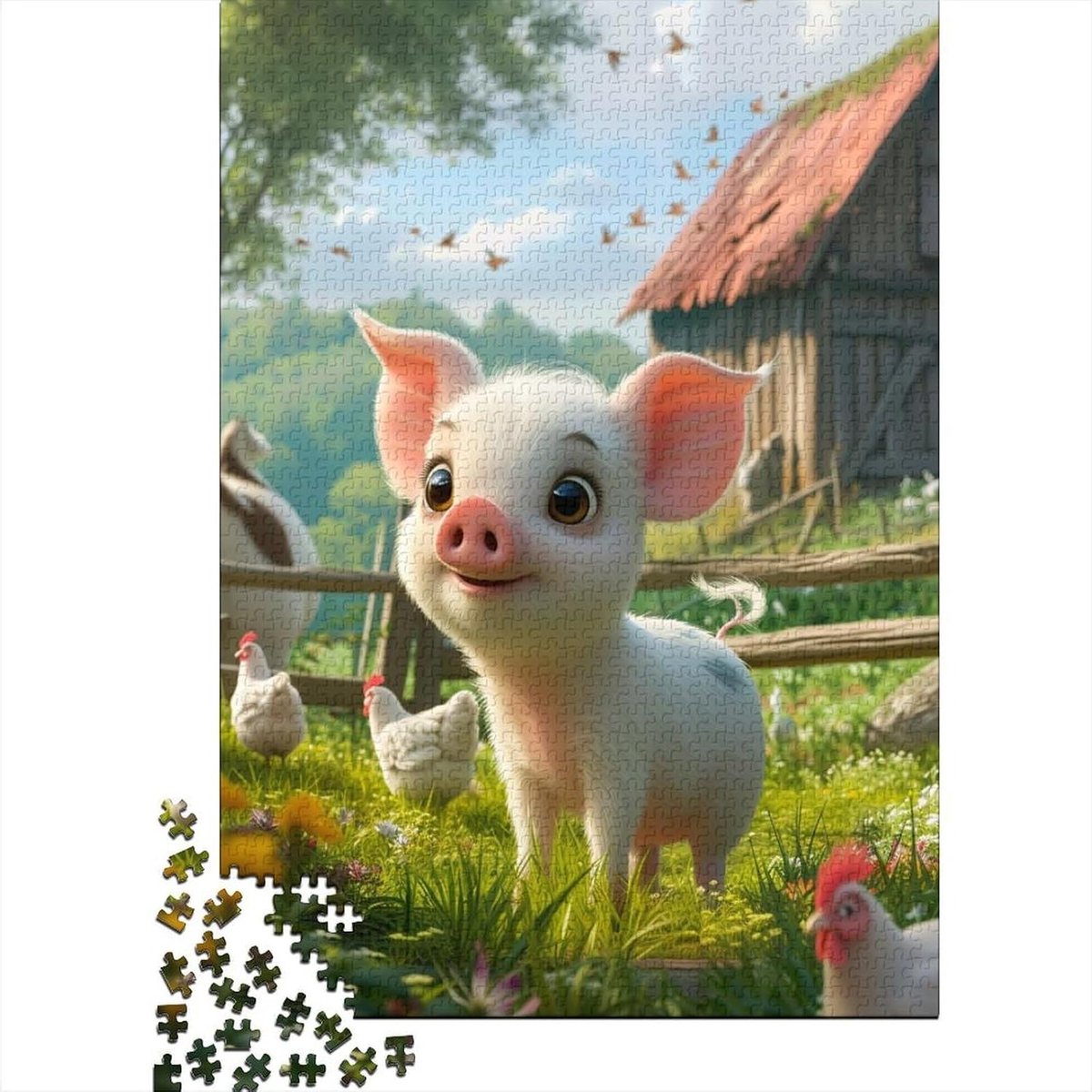 Puzzel 1000 Stukjes - Volwassen Puzzel Kinderspel - Ontspanning Thuis - Zonering met Letters - 75x50 cm - Stijl 13