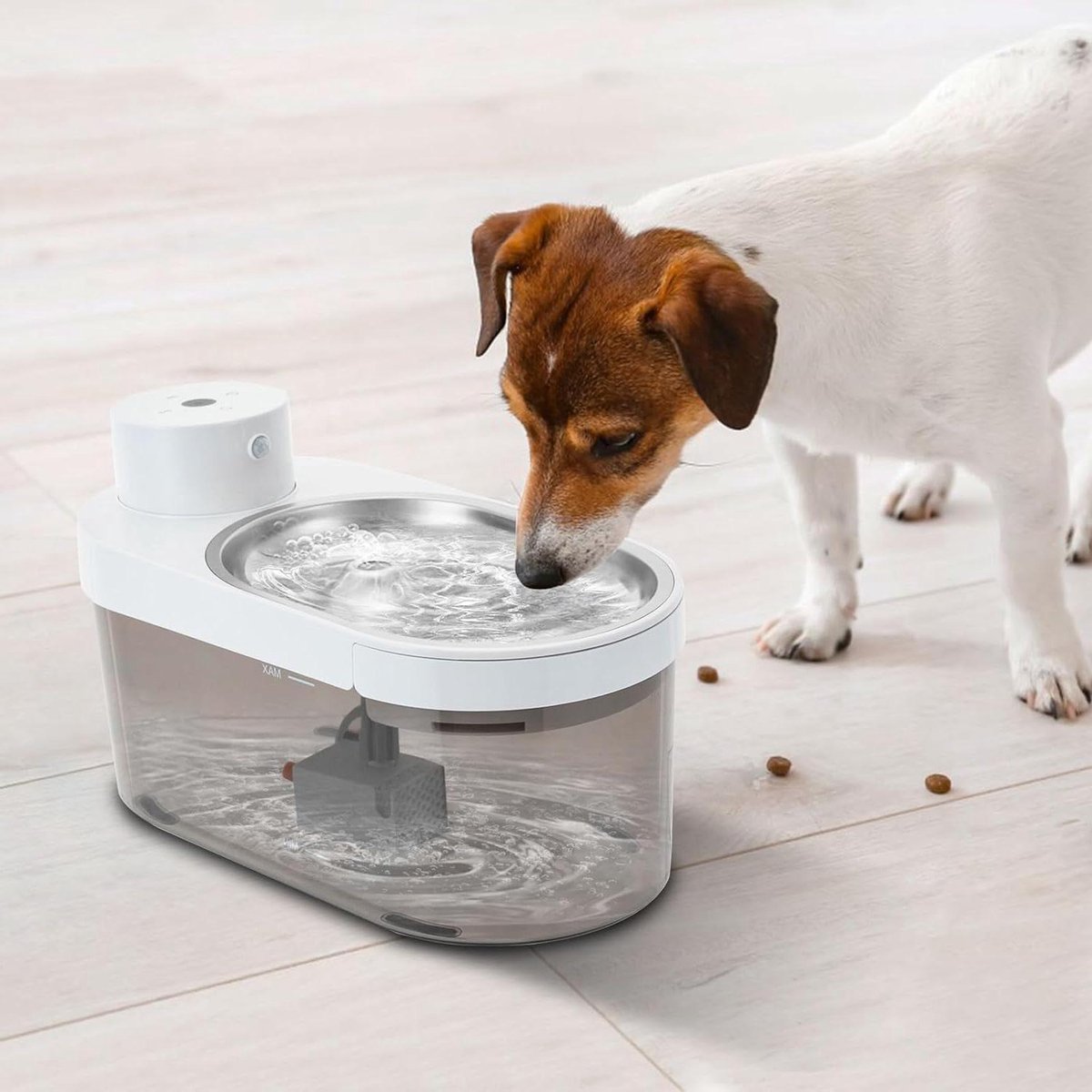 Drinkfontein Kat - Waterbak Huisdier - Hydratatie Zorgen - Draadloos Met Accu - 4 Liter - Wit