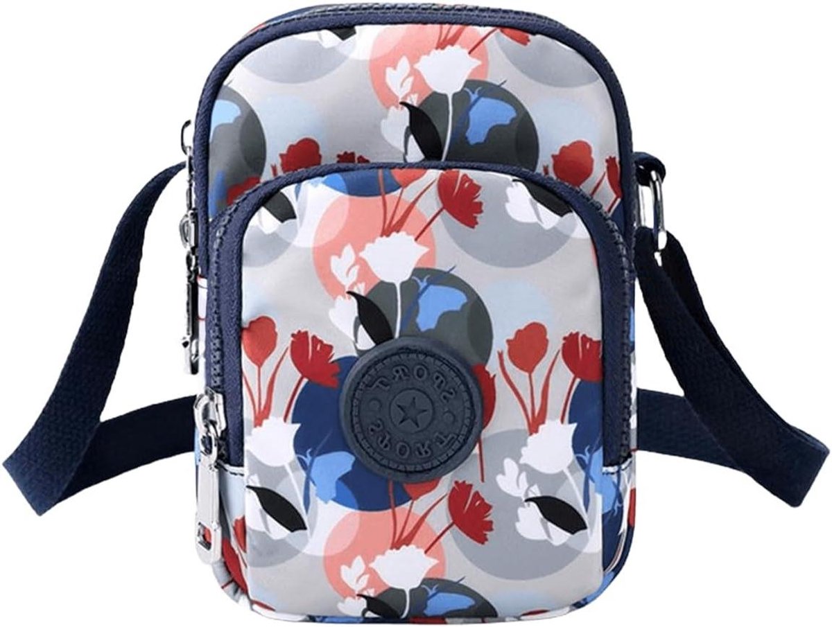 Crossbody Tas Dames - Schoudertas Klein - Dagelijks Gebruik - Meerdere Vakken - 20 x 10 x 1 cm - Zwart