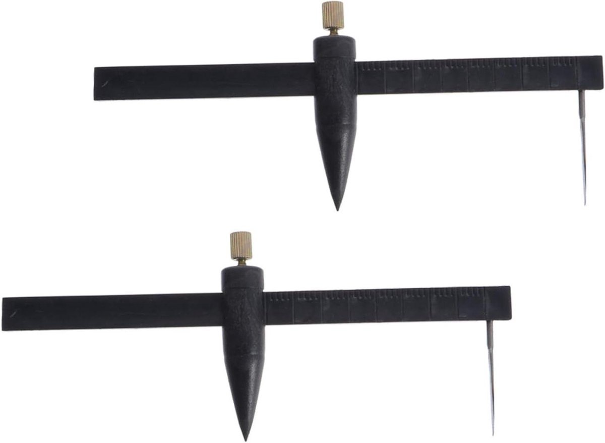 Kompascirkel Snijder - Keramiek Cirkel Trimmer - Aardewerk Cirkels Tekenen - Handgemaakte Precisie - 18.3 cm - Zwart