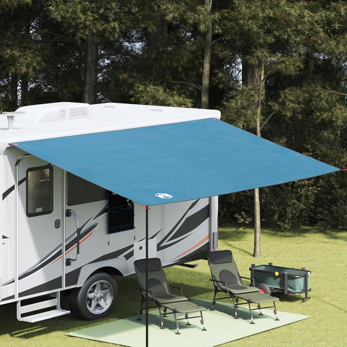 Waterdicht Zeil - Outdoor Tarp - Kamperen Bescherming - Vlamvertragend Materiaal - 240 x 460 cm - Blauw