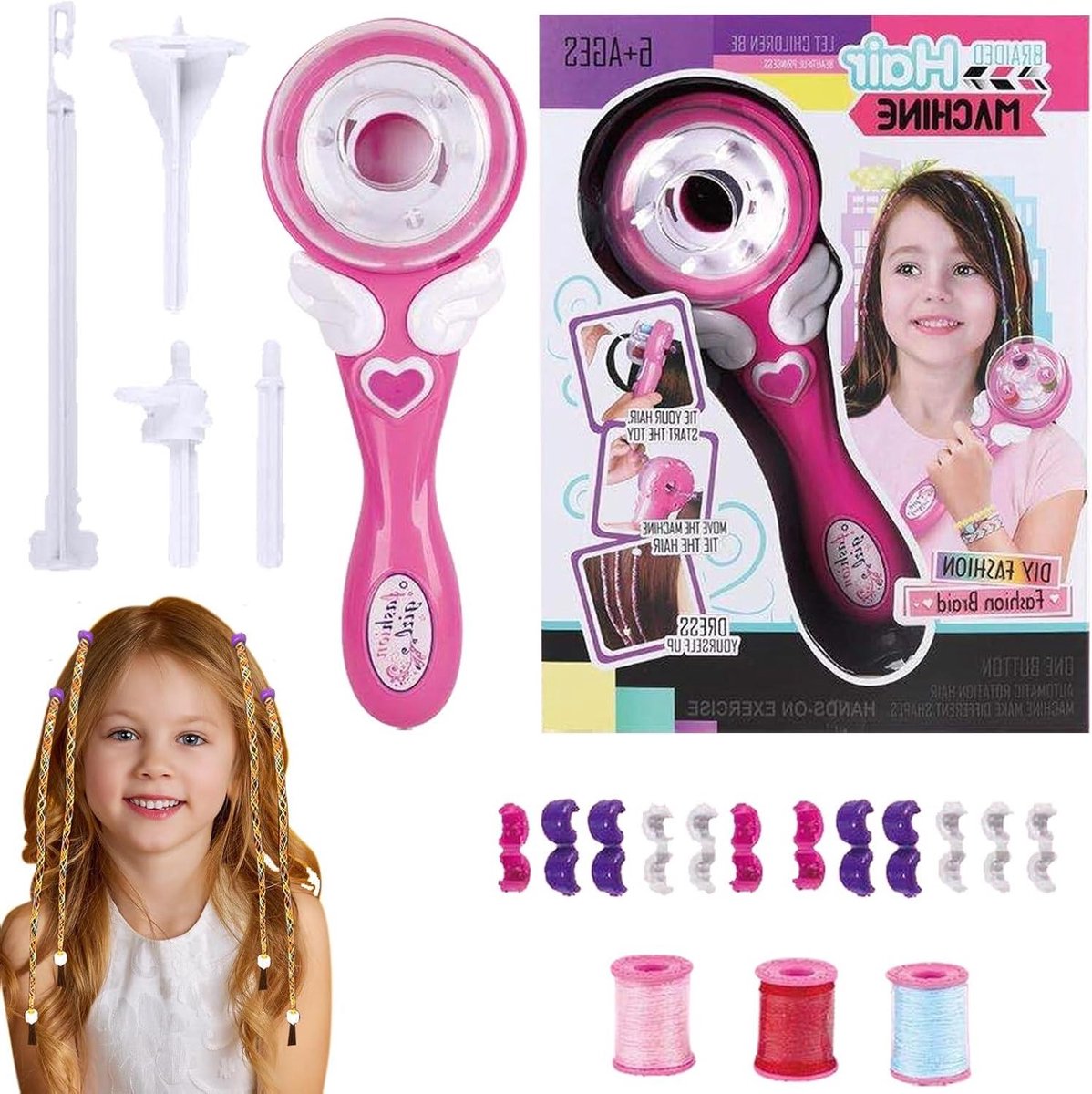 Elektrische Vlechtmachine - Haarvlechter Automatisch - Haar Stijlen - Veiligheidssysteem - 295 x 225 x 8 cm - Niet gespecificeerd