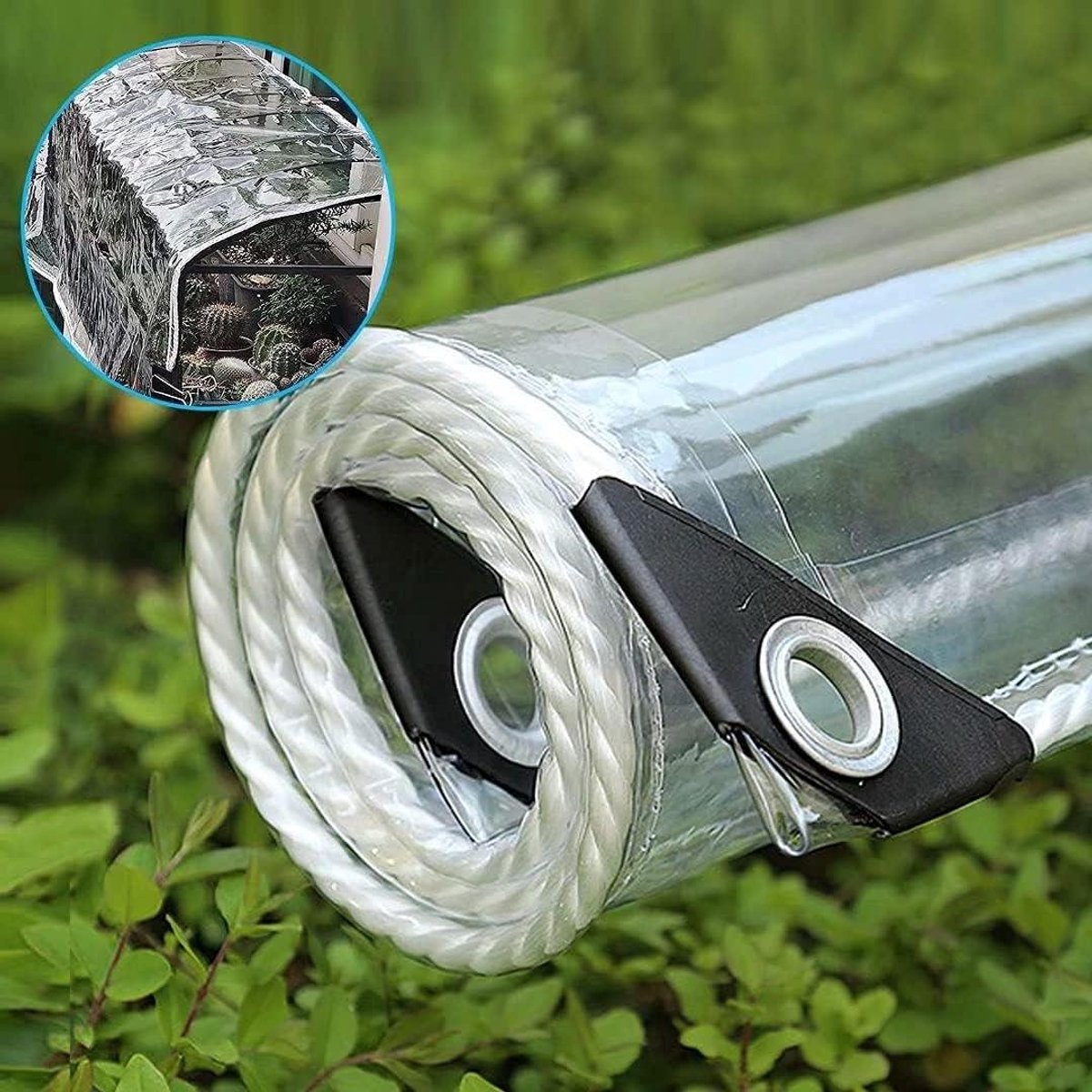Transparant Dekzeil - Waterdicht Zeil - Spullen Afdekken - Zware Kwaliteit PVC - 5m x 2.6m - Transparant