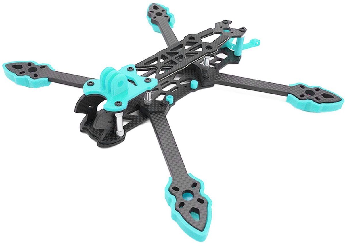 Qqmora FPV Racing Drone Frame 225mm - Carbon Fiber Quad Frame voor RC Drones (Blauw)