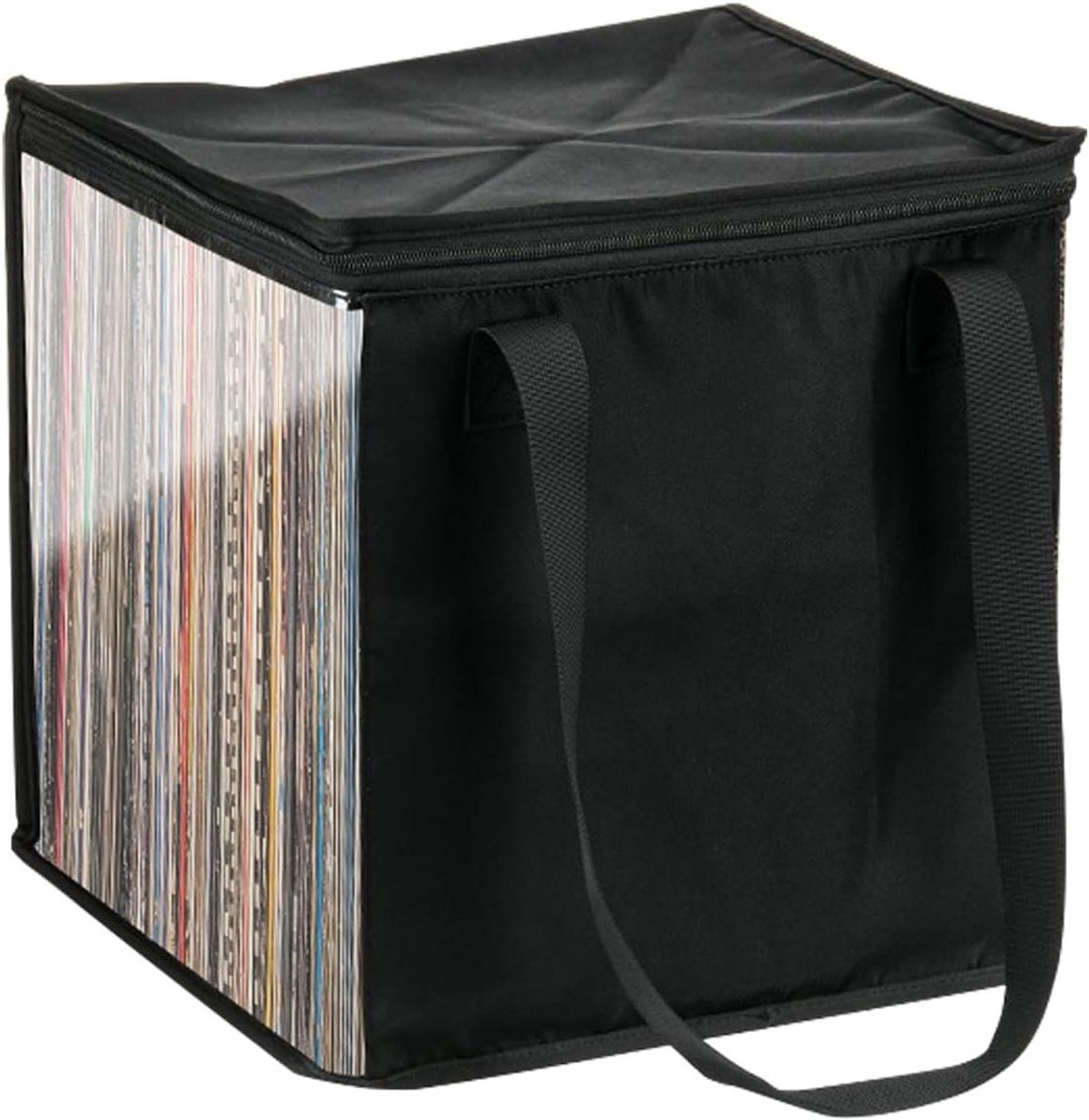 Vinyl Opbergbox - Platenkoffer LP - Vinyl Beschermen - Stofdicht Ontwerp - 325 cm - Zwart