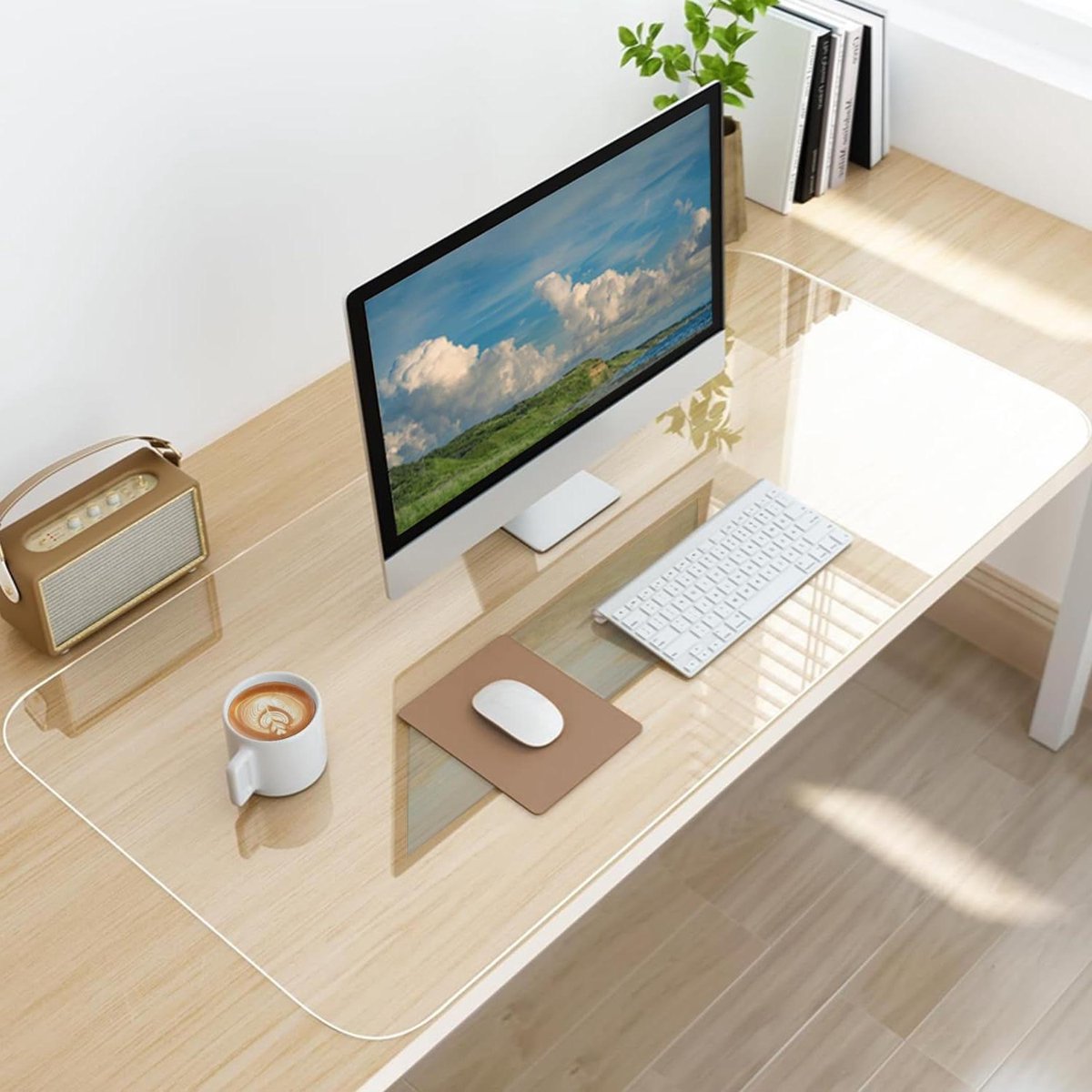 Transparante Bureaumat - Bureauonderlegger Beschermer - Bureau Beschermen - Water- en Hittebestendig - 160x60 cm - Transparant