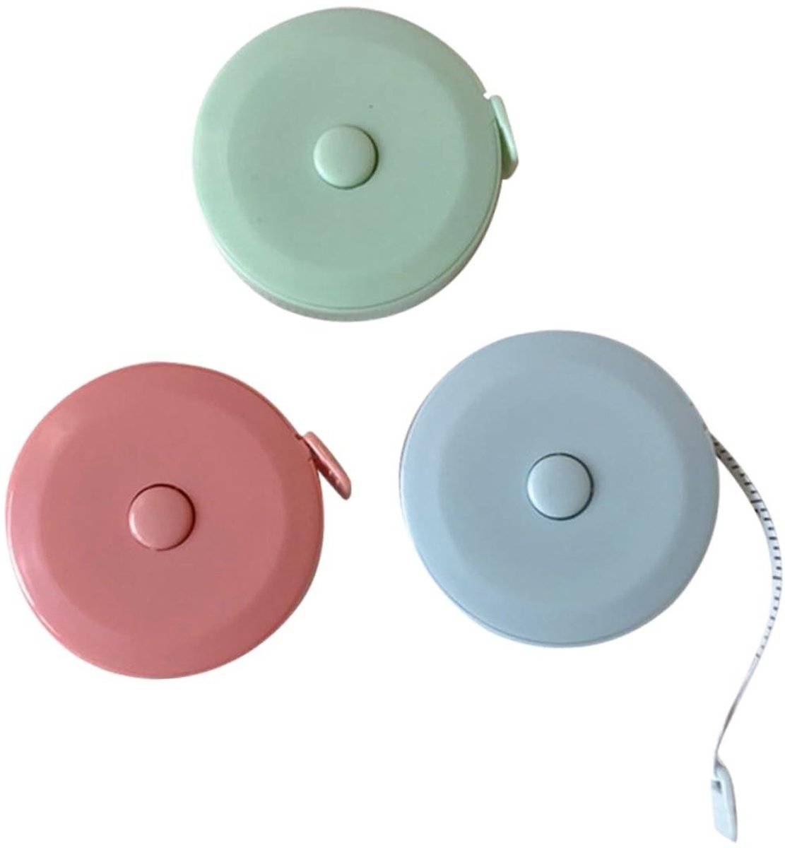 Meetlint Set - Rolmaat Intrekbaar - Lichaam Meten - Zacht en Flexibel - 150 cm - Diverse Kleuren
