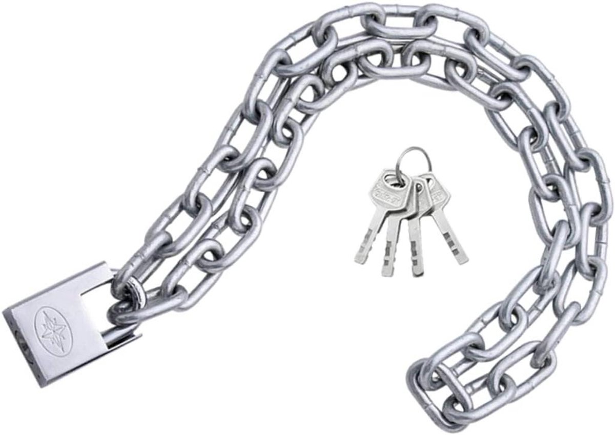 Kettingslot Fiets - Fietsslot Beveiliging - Diefstal Voorkomen - Zwaar Gelegeerd Staal - 150 cm - Zilver