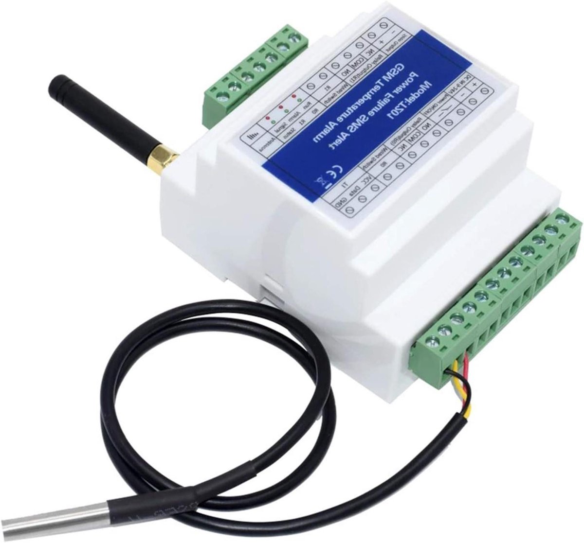 GSM Temperatuuralarm - Temperatuur Melder - Monitoring Stroomuitval - SMS en Oproep Notificaties - 8.8 x 7.3 x 6 cm