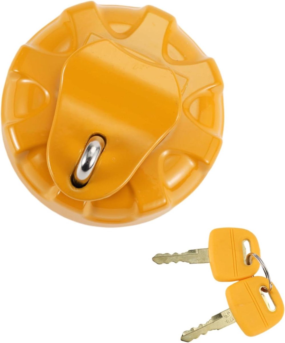 Vergrendelbare Benzinedop - Brandstoftankdop Tankdop - Voertuig Beveiligen - Met 2 Sleutels - 11cm Buitendiameter - Zilver Rood Geel