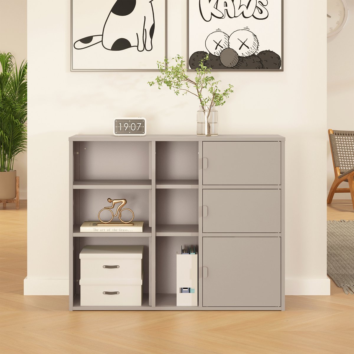en.casa Archiefkast Kliri 81x100x32 cm camel [en.casa]