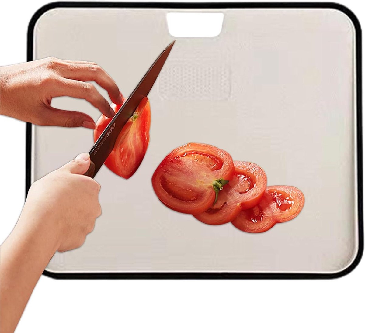 Snijplank - Hakplank Keuken - Voedselbereiding - Antislip Stabiliteit - 29x35 cm - Crèmekleurig