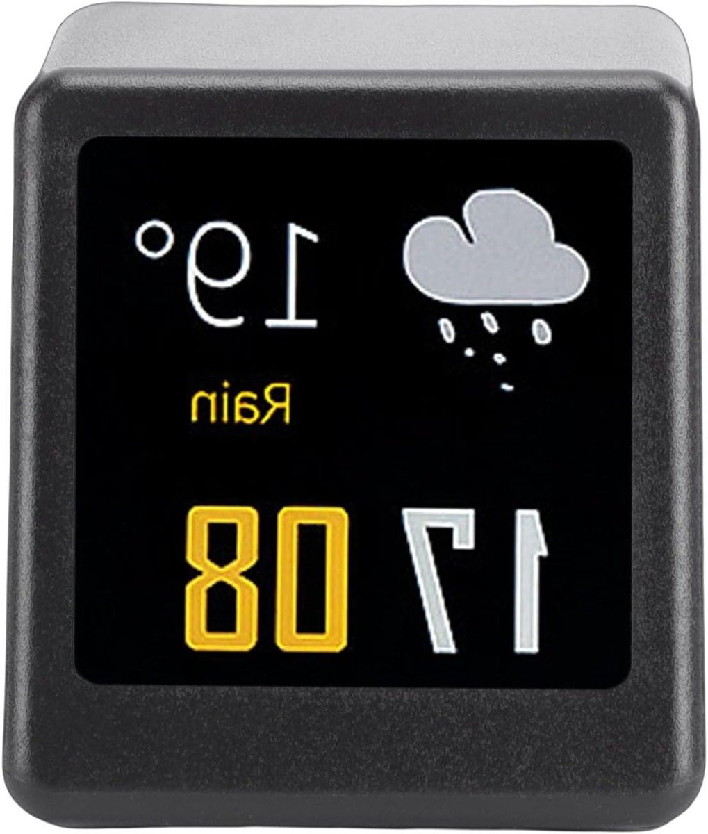 Digitale Weerklok - Mini Klok Weerstation - Informatie Tonen - Dynamisch Weer Display - 154 Inch - Wit