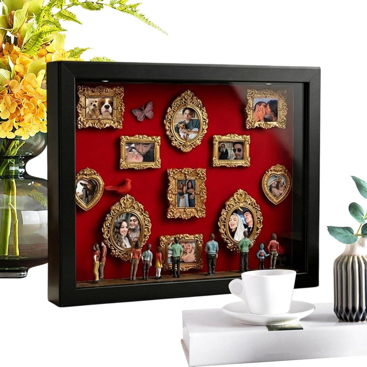 Mini Museum Doos - Vitrine Kader Display Box - Herinneringen Tonen - Met Verlichting - 31.4 x 22.7 cm