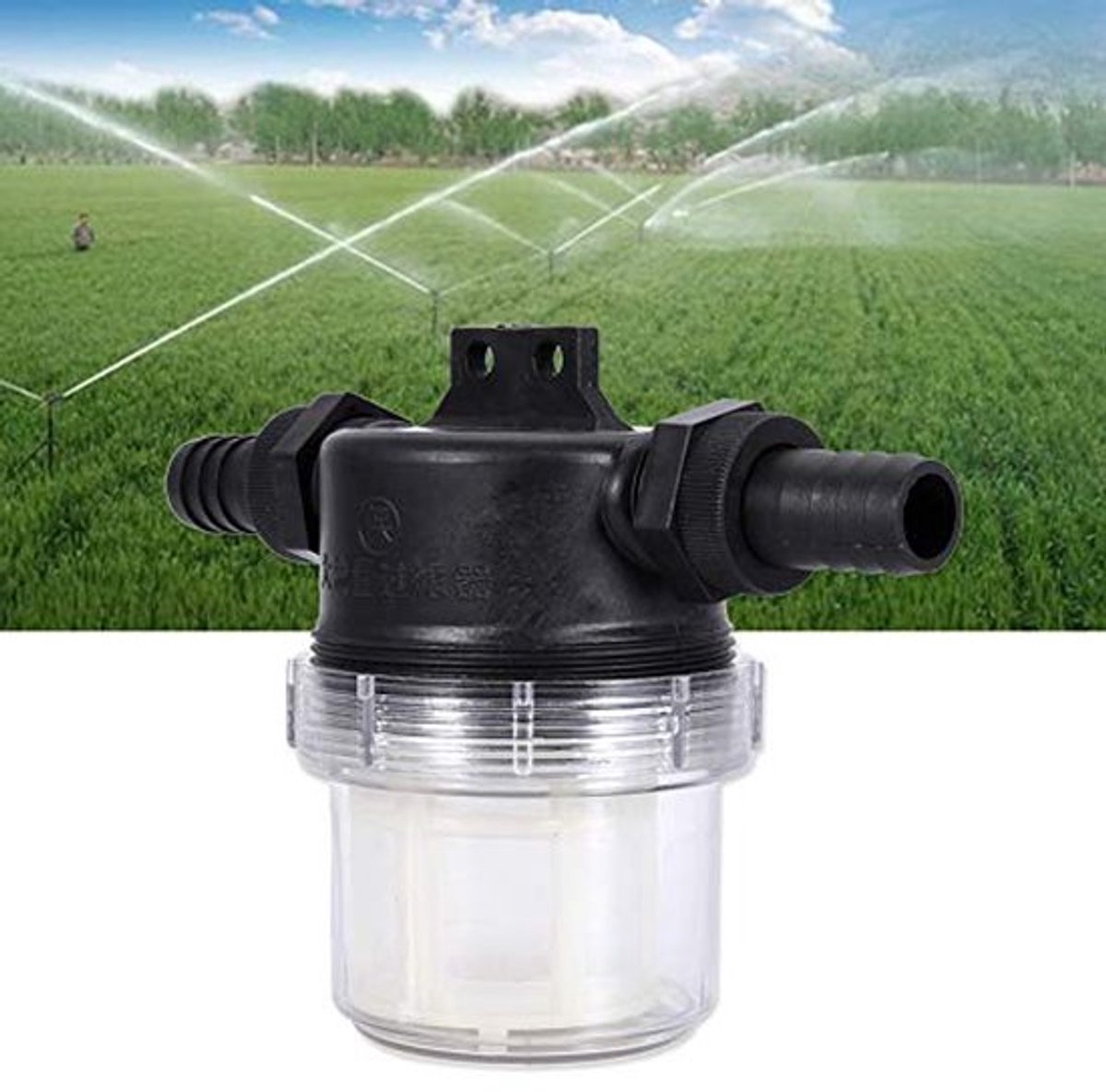 Inline mesh-zeef, waterpompfilter, stevig, stevig, nauwkeurig, draagbaar, professioneel, compact voor tuinirrigatie, interface voor werknemers