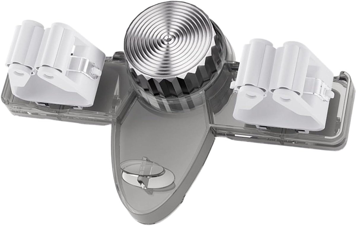 Bezem Houder - Mop Hanger - Huis Organiseren - Zuignap Bevestiging - 19 cm - Grijs