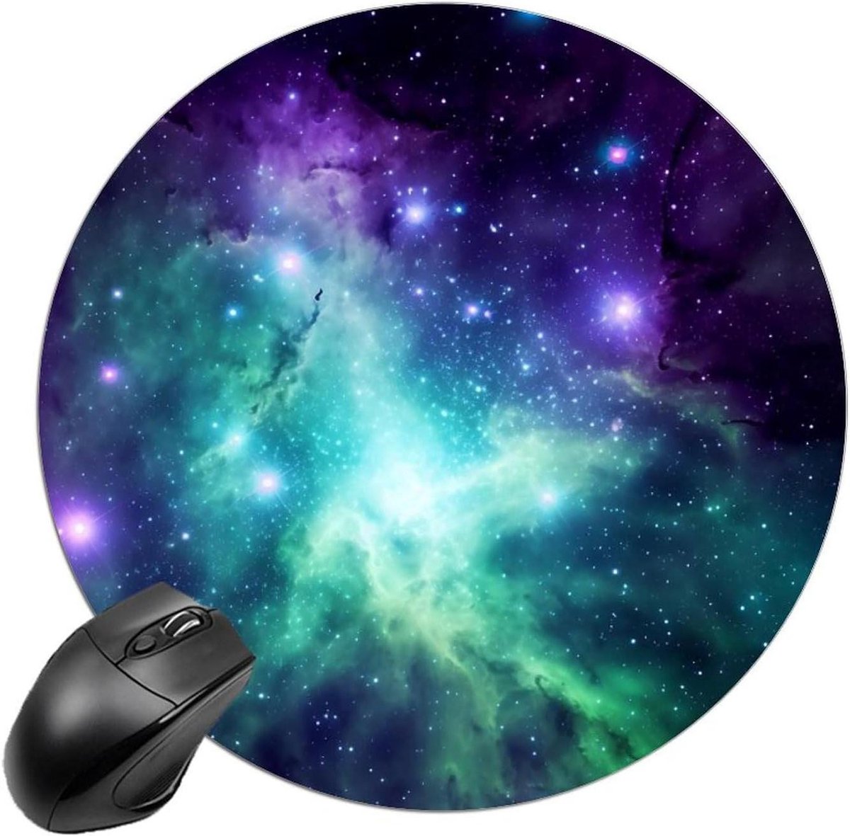 Muismat - Tafelmat - Soepel Bewegen - Antislip Rubberen Basis - 20 x 20 cm - Galaxy Design