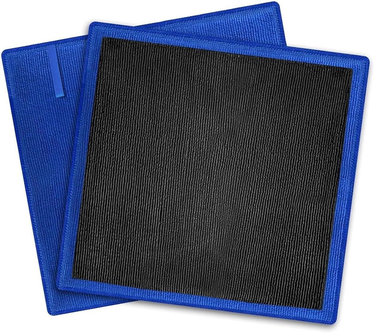 Klei Handdoek - Wasstraat Vodden - Auto Reinigen - 2-Zijdige Reiniging - 30x30 cm - Zwart Blauw