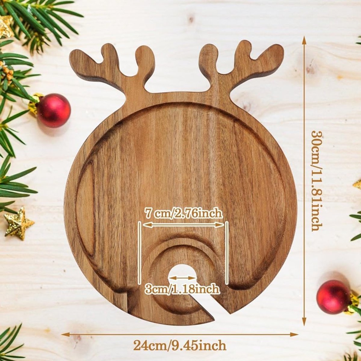 Houten Dienblad - Kaasplank Serveerplank - Feestelijke Borrel - Met Wijnglas Houder - 1 Stuk - Houtkleur — cadeau in Kookcadeaus - foto 6