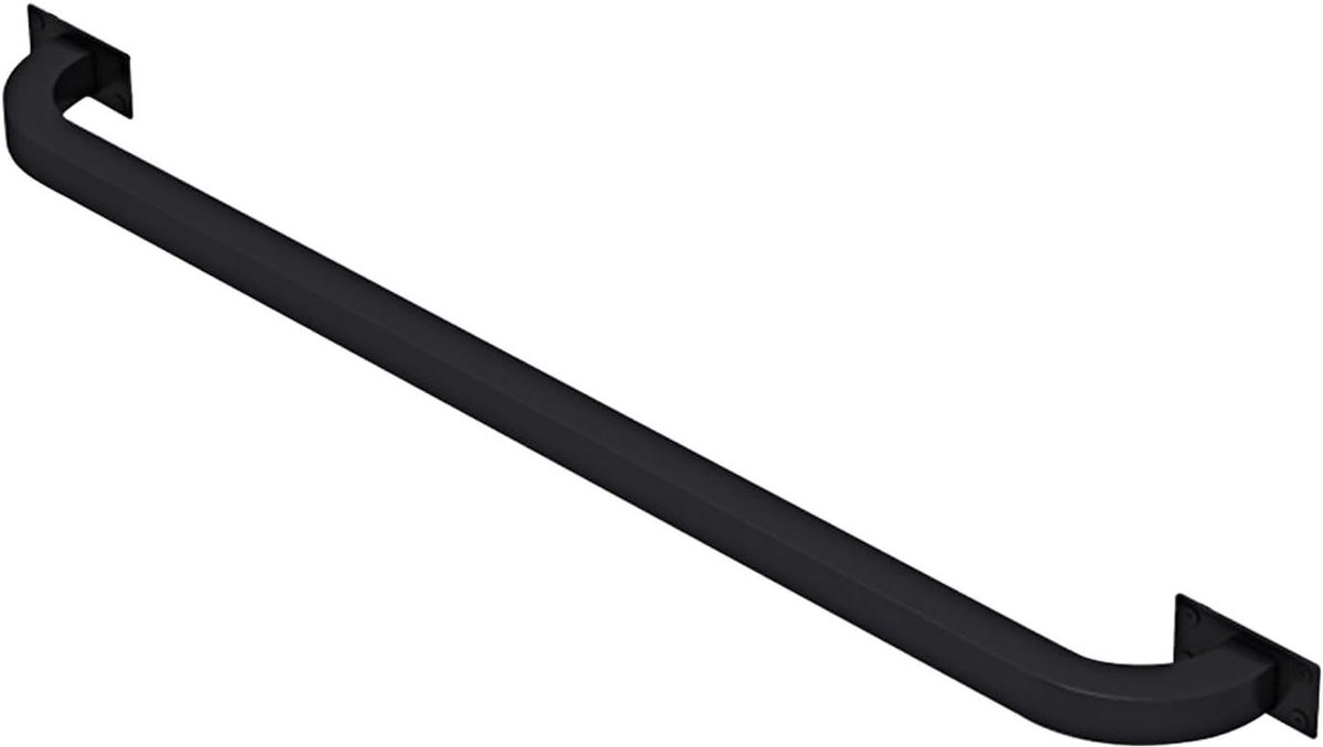 Trapleuning Handgreep - Muurbeugel Leuning - Veiligheid Binnen - Smeedijzer Duurzaam - 80 cm - Zwart