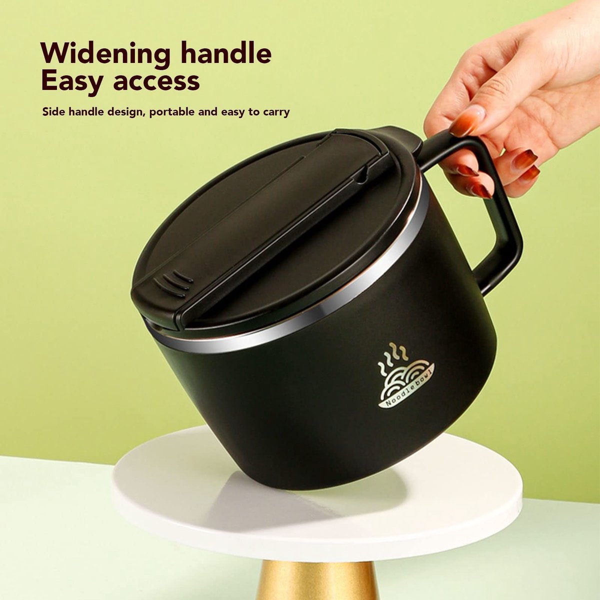 Dailygoods - RVS Pastakom 1200 ml met Deksel en Stokjes voor Snel Koken