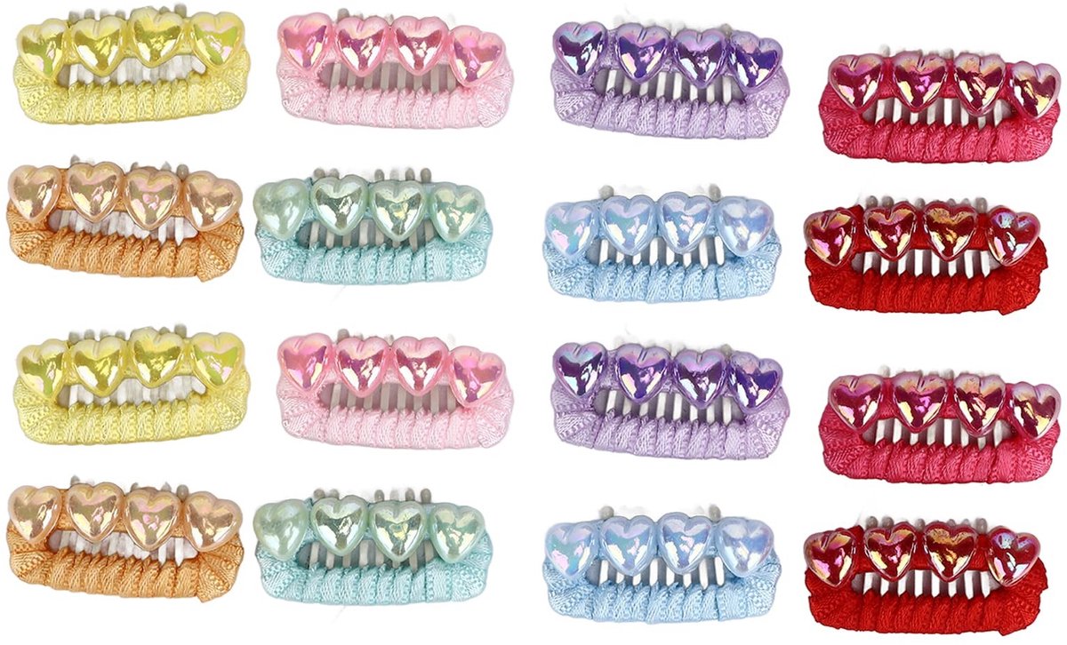 Dailygoods - 16 Stuks Kattenpuppy Haarclips in Diverse Kleuren voor Modieuze Styling