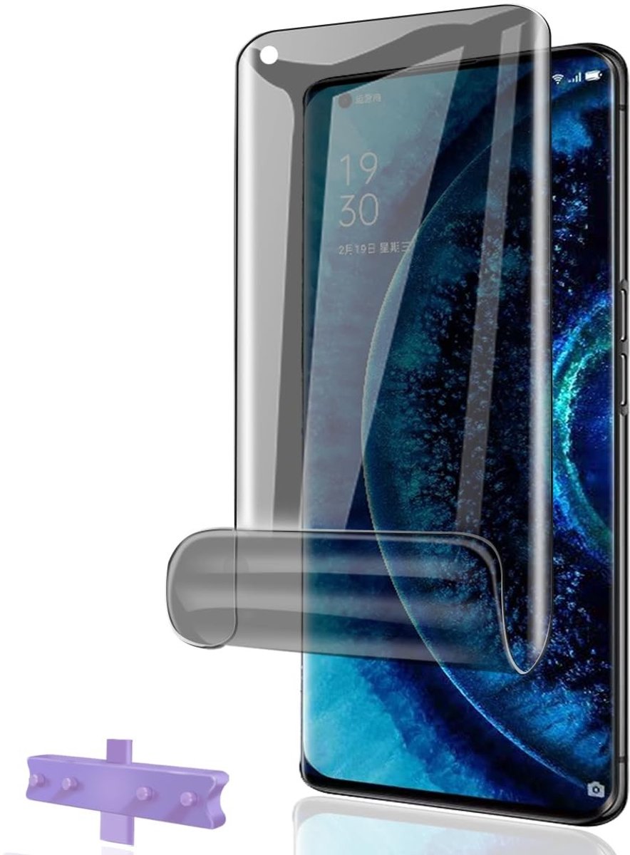 Dailygoods - Flexibele TPU Anti-spion Screen Protector voor OPPO Find X2 Pro