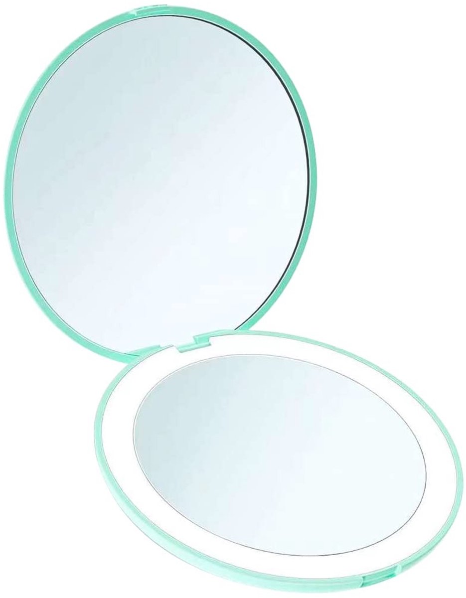 Dailygoods - Mini LED Pocket Mirror met Verlichting en Vouwfunctie