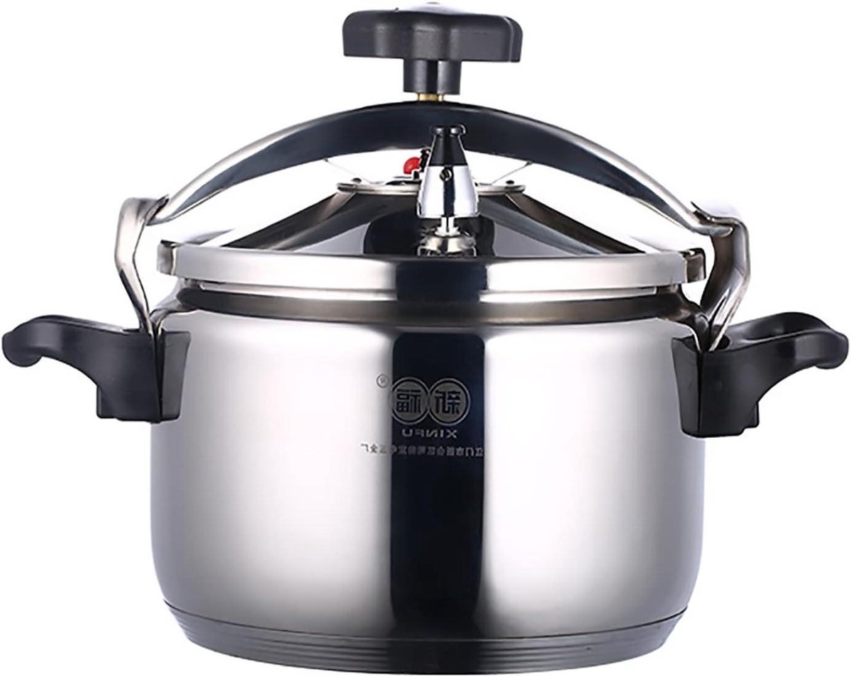 Snelkookpan Roestvrij Staal - Drukpan Keuken - Snel Koken - Dubbele Veiligheidsslot - 7 Liter - Zilverkleurig