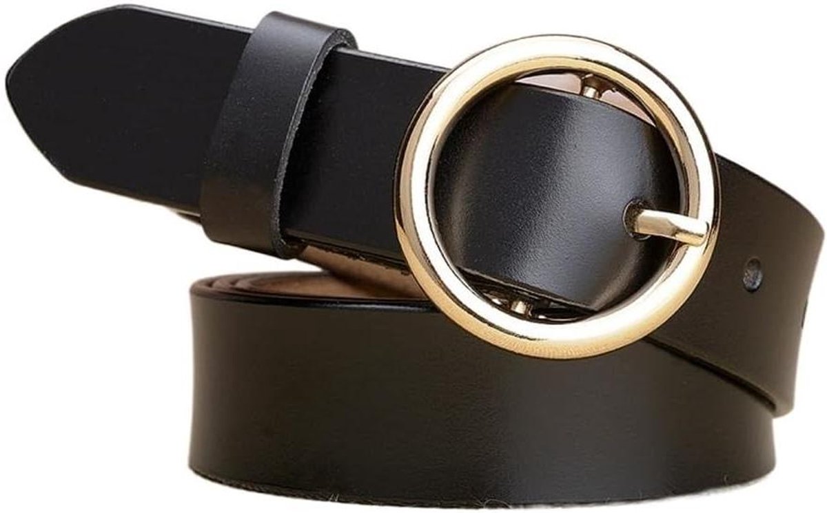 Dames Riem - Leren Riem - Casual Mode - Echt Leer - 2.8 cm Breed - Goudkleurig