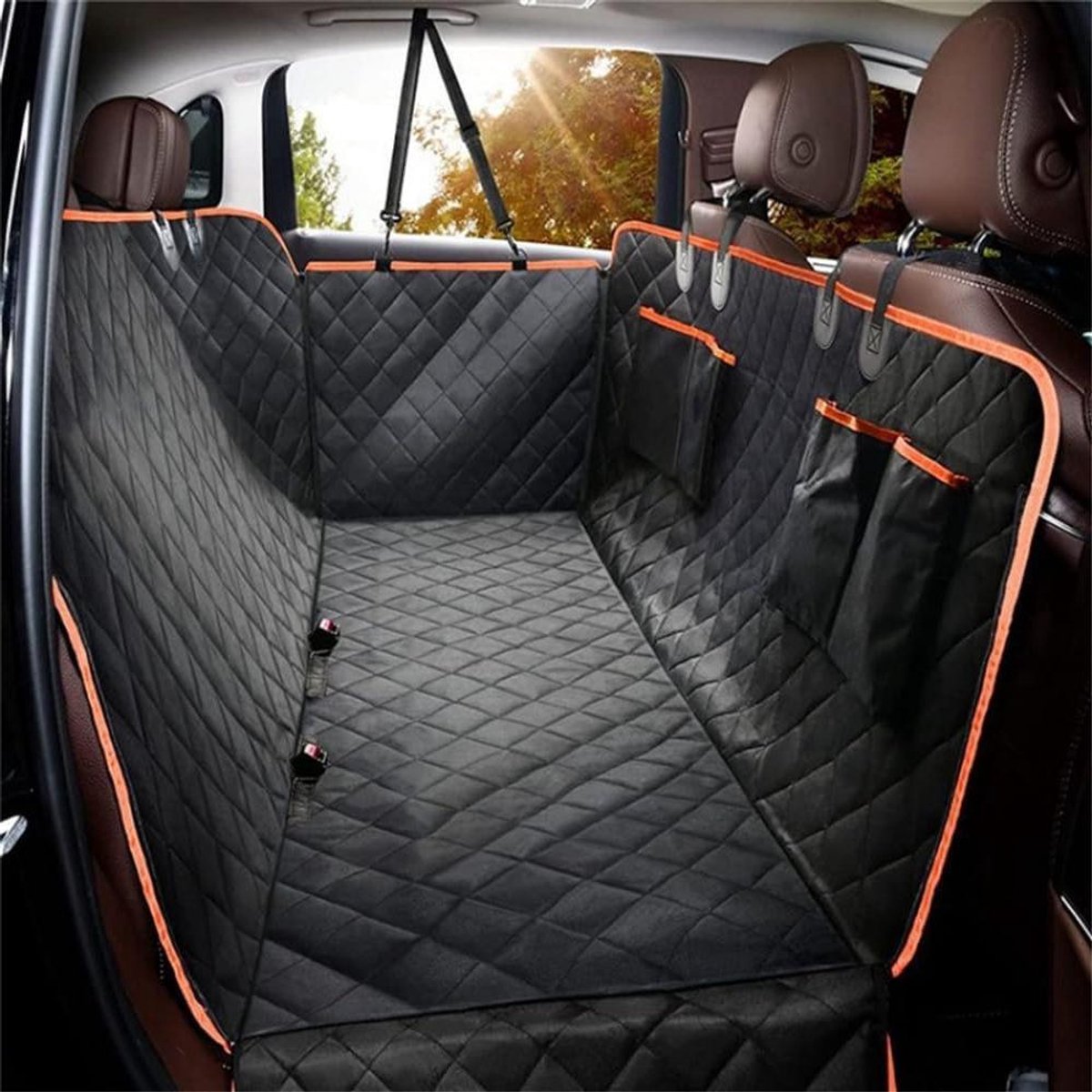 Waterdichte Autostoelhoes voor Honden voor Koenigsegg CCX, Robuuste Beschermhoes Achterbank met Zijflappen Duurzame Autostoelaccessoires.