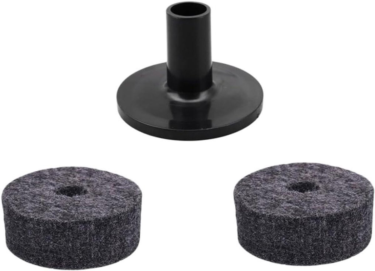 Cymbal Sleeve - Felt Rings - Drum Bescherming - Zachte Buffer - 40x40 mm - Zwart