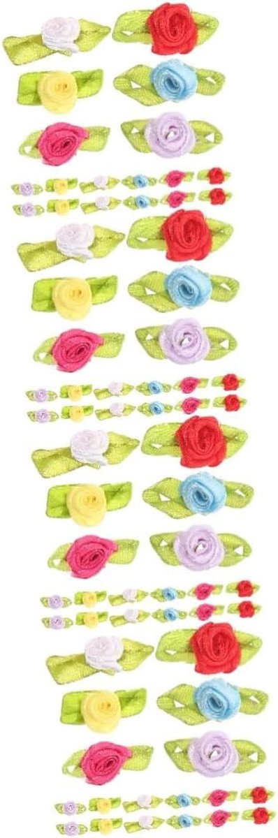 Lint Rozen - Stoffen Bloemen - Knutselprojecten - Delicate Stof - 3.30x1.40cm - Diverse Kleuren