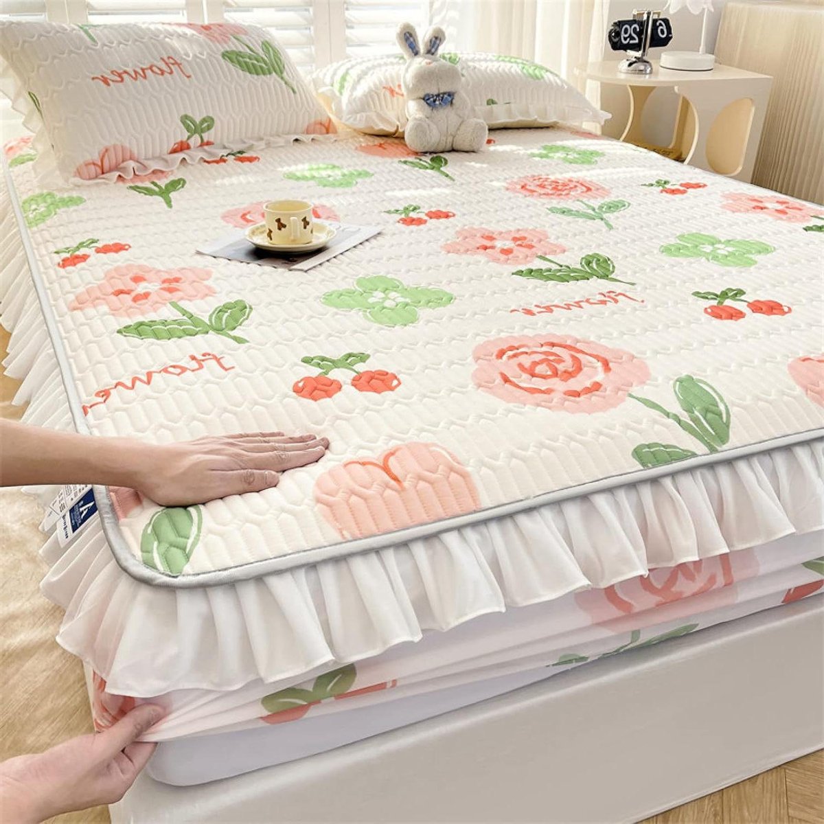 Hoeslaken Ademend - Latex Onderlaken - Comfortabel Slapen - Verkoelende Silk - 150x200 cm 