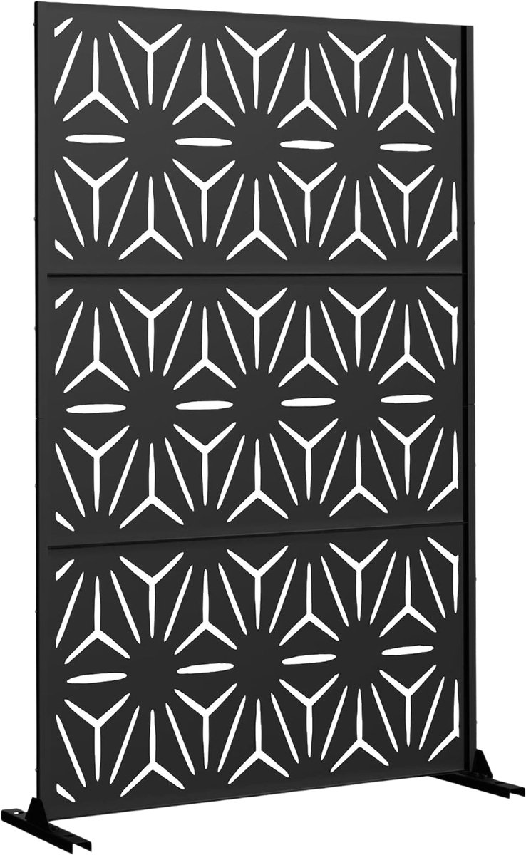 Scheidingswand Kilsturd privacyscherm 180x120x40 cm zwart casa.pro