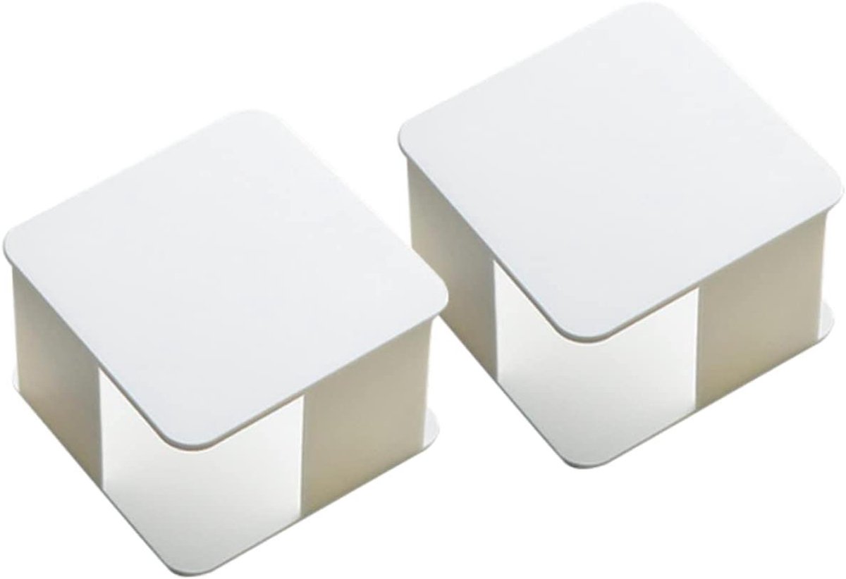 Afdruiprek Gootsteen - Spons Houder - Keuken Opbergen - Zonder Boren - 7.4 x 7.4 x 5 cm - Wit