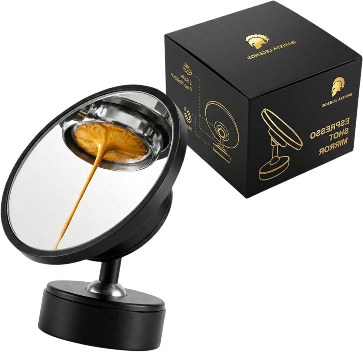 Espresso Spiegel Barista Tool Extractie Controle Magnetische Bevestiging 360° Verstelbaar Aluminium