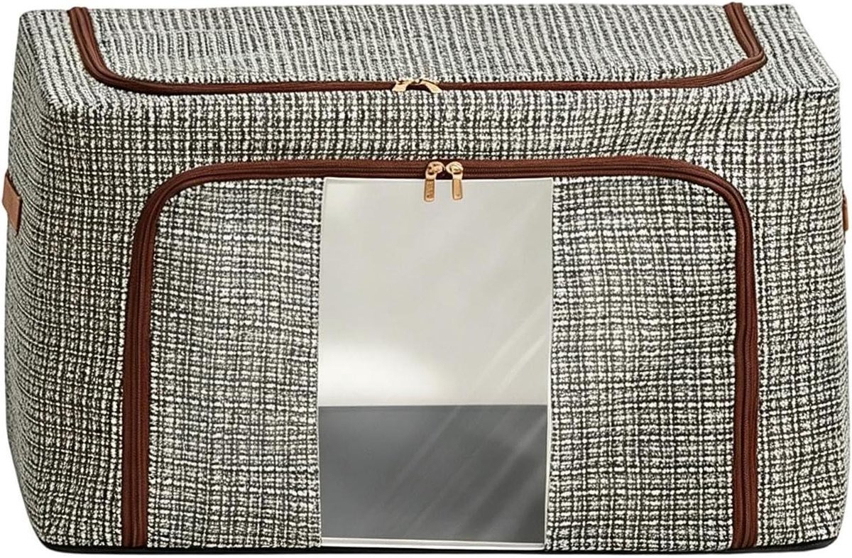 Opbergbak Kleding - Opvouwbare Organizer - Ruimte Besparen - Ademend Materiaal - 66L - Grijs