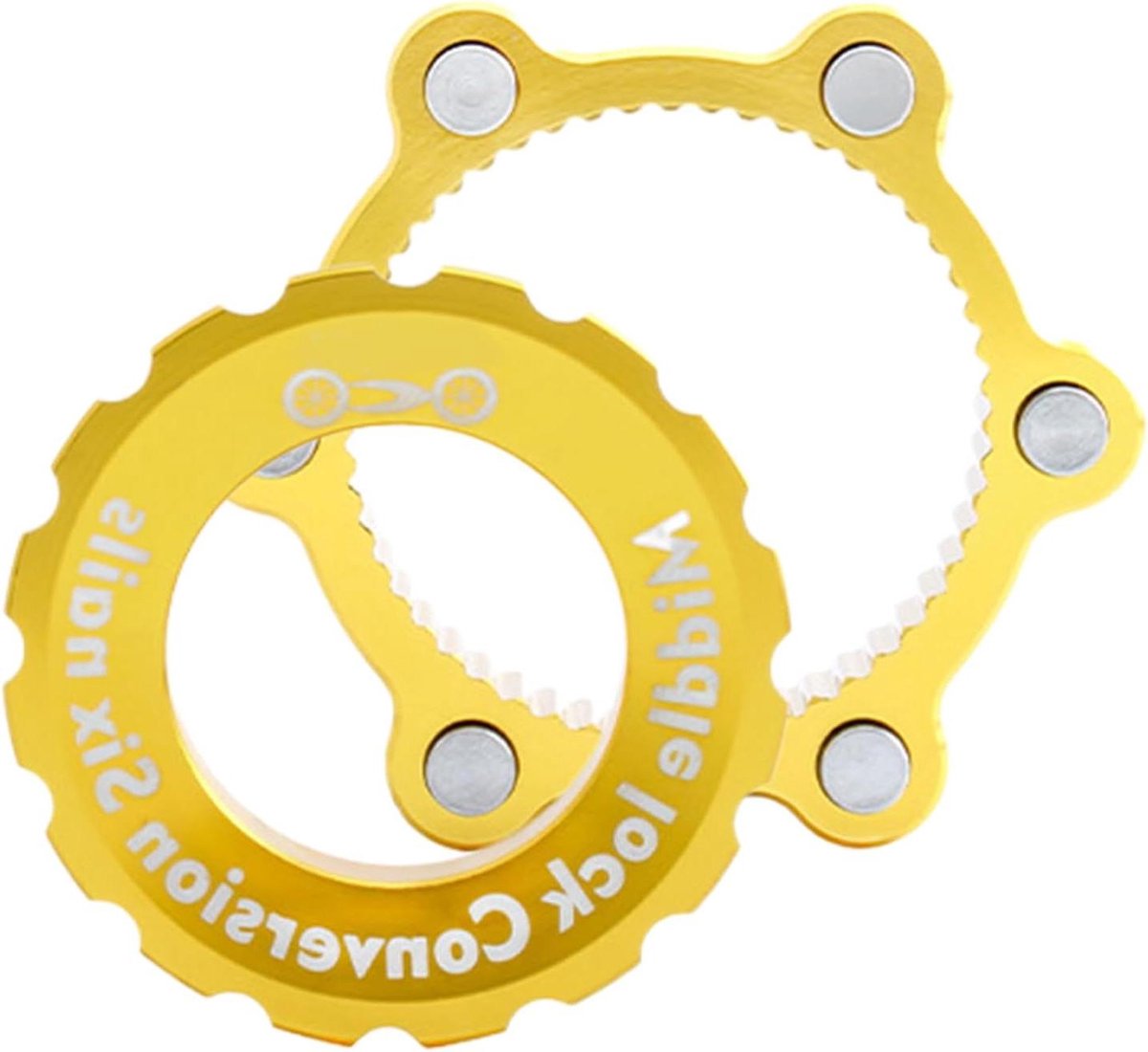 Fiets Adapter - Remonderdeel - Schijfremmen Monteren - Universele Pasvorm - 54 x 44 mm - Zilver