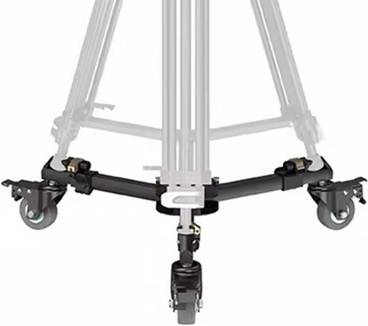 Fotografiestatief Dolly - Camera Rollers - Soepel Filmen - Robuuste Aluminium Constructie - 28-45 cm - Zwart