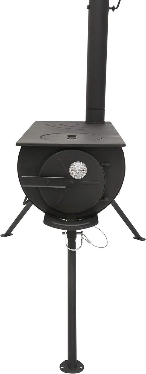 Draagbare Kachel - Houtbrander Buiten - Buiten Koken - Verwijderbare Kookplaat - 10 kg - Zwart