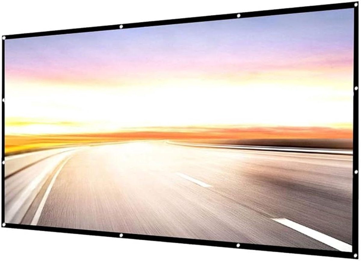 Projectiescherm - Beamerdoek - Thuisbioscoop Creëren - Kreukvrij Polyester - 150 inch 16:9 - Wit