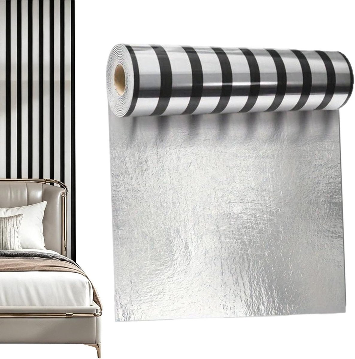 Spiegel Stickers - Moderne Decals - Muur Decoratie - Zelfklevend Gestreept Design - 40x300