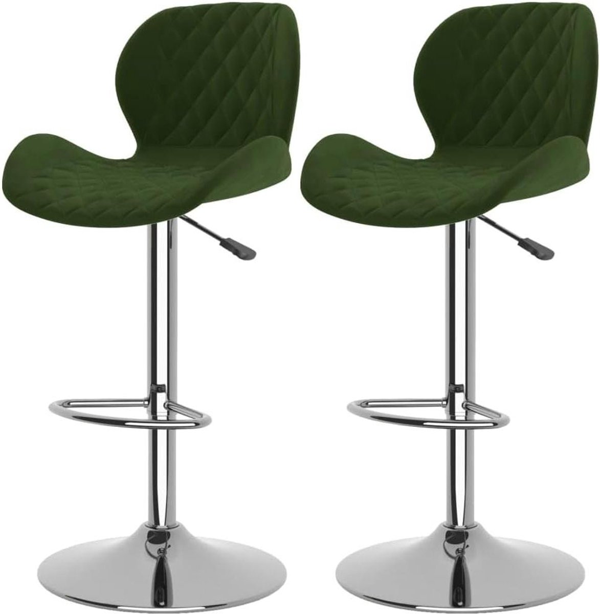 Barkrukken - Stoelen - Ontspannen Zitten - In Hoogte Verstelbaar - 2 stuks - Donkergroen
