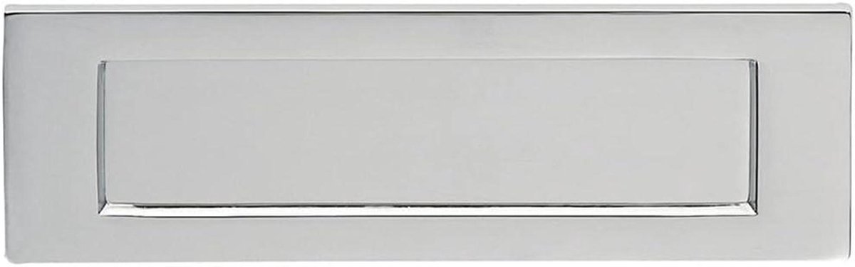 Brievenbusplaat - Postklep - Brieven Post Ontvangen - Afsluitbaar - 305mm x 103mm - Satijn Chroom