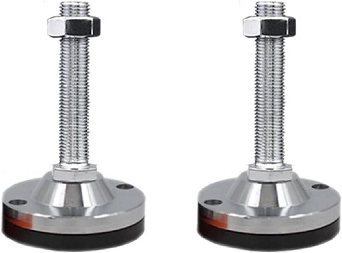 Stelvoeten Meubel - Machinevoeten - Stabiliseren Meubels - Antislip Onderkant - M24 M30 - Zwart