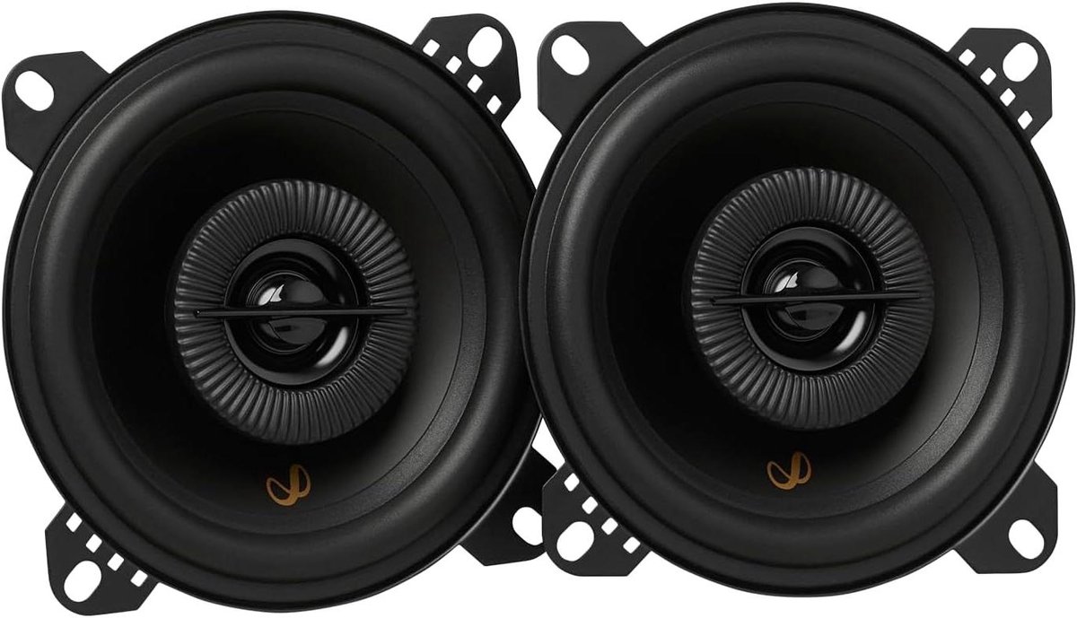 Autospeakers Set - Coaxiale Luidsprekers - Auto Audio Upgrade - Plus One Woofer - 100mm - Zwart