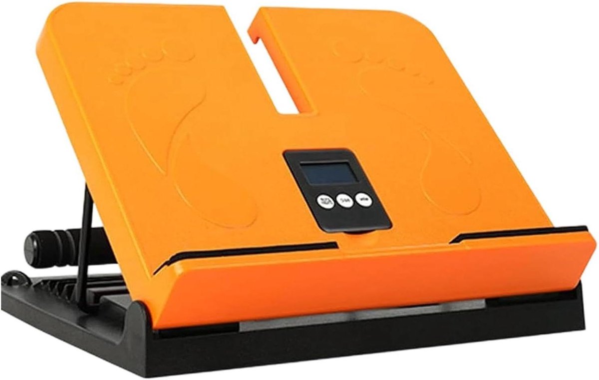 Schuine Plank - Kuitstrekker Platform - Fitness Training - 6 Niveaus Verstelbaar - 31.8 x 29 cm - Oranje