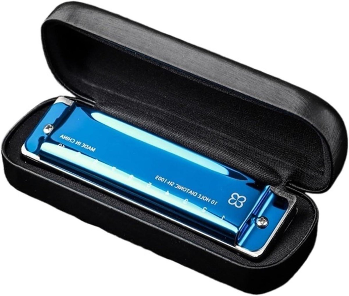 Mondharmonica - Blues Instrument - Muziek Maken - 10 Gaten C Sleutel - Zakformaat - Blauw